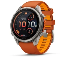„Garmin fenix 9 Pro“ išmanusis laikrodis, „inReach“, 47 mm, titano korpusas su „Autumn Oranžinis“ / „Spark Oranžinis“ spalvos silikonine apyranke