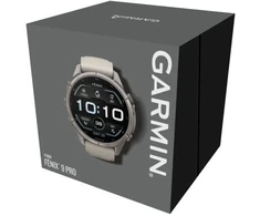 Išmanusis laikrodis Garmin fēnix® 9 Pro – 43mm Titanas su rūko pilkos / tamsios smiltainio spalvos silikoniniu dirželiu 010-04335-86