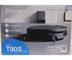 Išparduodama. Ecovacs DEEBOT T90S PRO OMNI Vacuum Cleaner Robot Wet&amp;Dry 40000Pa TruEdge 3.0 ZeroTangle 4.0 OZMO Roller 3.0 Juodas+OMNI Auto-Empty