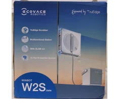 Išparduodama. Ecovacs langų valymo robotas WINBOT W2S OMNI Corded 8000 Pa Baltas PAŽEISTA PAKUOTĖ AND PAINT MISSING CLEANING BOTTL