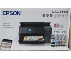 Išparduodama. Epson EcoTank L4360 Spausdintuvas / copier / scanner Colour Ink-jet A4/Legal Juodas PAŽEISTA PAKUOTĖ