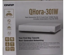 Išparduodama. QNAP QHora-301W WiFi 6 iki 3.5Gbps Speed AX optimized Quad-Core Processor 4x4 MU-MIMO &amp; OFDMA 2* 10GbE (Multi-Gig) WAN/LAN adjus