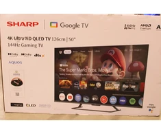 Išparduodama. Sharp Smart TV 50HR7265E 50" 126 cm 4K UHD (2160p) Google TV PAŽEISTA PAKUOTĖ SCRATCHED ON THE SCREEN