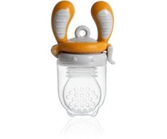 Jaunums! Akcija! Kidsme Food Feeder bērna ēdināšanas ierīce cietiem produktiem (liels) Amber no 6 mēn. 160337AM