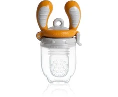 Jaunums! Akcija! Kidsme Food Feeder bērna ēdināšanas ierīce cietiem produktiem (vidējs) Amber no 4 mēn. 160350AM