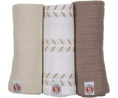 Happy New! Lodger Swadler Solid Matcha cotton diaper Birch 70x70 cm 3pcs. SWM 093