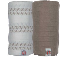 Static Control New! Lodger Swadler Solid Matcha cotton diaper Birch/Buffalo 110x110 cm 2pcs. SW 1093