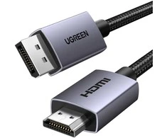 Kabelis DisplayPort (DP) kištukas - HDMI kištukas vienpusis 4K@30Hz 3m juodas DP125 UGREEN