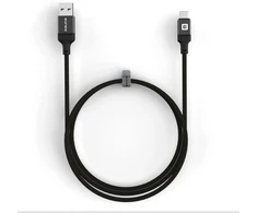 Evelatus USB A-C jungtis, 1,2 m, aliuminio korpuso pynimas, Juodas