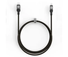 Evelatus USB C - Lightning kabelis 2.0M 60W (MFI09) aliuminio korpusas su pynimu Juodas