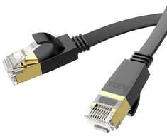 Kabelis Hoco US07 General pure copper flat network cable(L=3M) Juodas 6931474780690 6931474780690 (6931474780690)