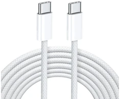 iLike CBL6 Pītas virves 65W PD USB-C uz USB-C Datu un uzlādes 2m Vads Balts (OEM)