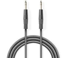 Nedis Stereo Audio kabelis jack 6.35 mm (M) - jack 6.35 mm (M) 1.50 m tmavě pilka