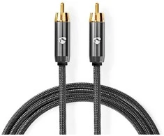 Nedis Kabelis k subwooferu RCA (M) - RCA (M) 5.00 m pilka