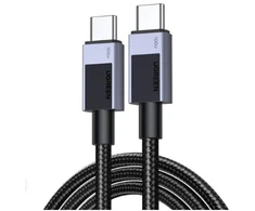 Ugreen Type C 2.0 Vīrietis uz Type C 2.0 Vīrietis 5A Datu Kabelis 1M Melns