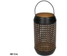 Garden4You Kaia juoda latarnia świecowa 18 cm 10.00 x 10.00 x 18.00 GARDEN ENJOY