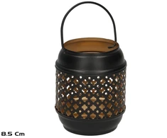 Garden4You Kaia juoda swecu laterna 8.5 cm 7.00 x 7.00 x 8.50 GARDEN ENJOY