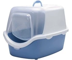 Stefanplast Kačių tualetas uždaras Cathy Easy Clean 56x40x40cm balta mėlyna