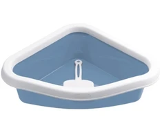 Stefanplast kačių kraiko dėžė Sprint Corner 56x40x14cm mėlynas baltas