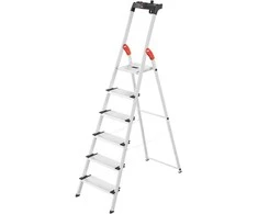 Hailo Household ladder L80 ComfortLine / aliuminio / 6 steps