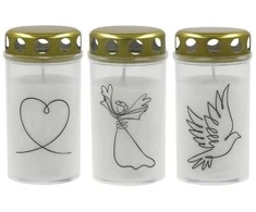 Candela Grave candle with cap 5,6x11,5cm burning time 40h