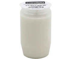 Candela Grave candle oil burning duration ~60h baltas