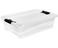 Keeeper Box with lid crystalbox Cornelia 59,5x39,5x17cm 28L transparent