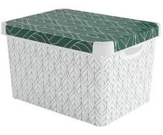 Curver Box with lid Deco Stockholm L 39.5x29.5x23.5cm Žalias Leaves