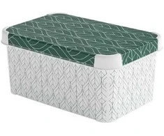 Curver Box with lid Deco Stockholm S 29.5x19.5x13.5cm Žalias Leaves