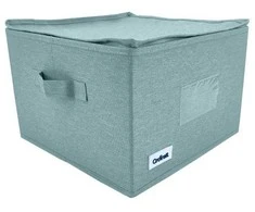 ORDINETT Square box with zipper 30x30x21cm Mint