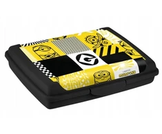 Mpl Power Keeeper maisto laikymo indelis su dekoratyvine spragtelėjimo formos dėžute, mini, 0,5 l, Carla "Minions Mosaic" 17x13x3,5 cm, juodas