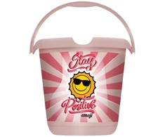 Keeeper Spainis deko 10L Ilvie "Emoji Stay Positive" O30x28cm roza ()