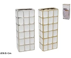 Keraminė vaza 12 x 7,5 x 29,5 cm, 2 rūšių, DECORLIFE