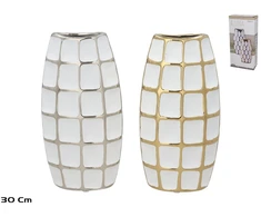 Keraminė vaza 14,5 x 7,5 x 30 cm, 2 rūšių, DECORLIFE