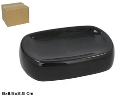 Keraminė muilinė, juoda, 8.50 x 12.00 x 3.00, BATH&amp;GO