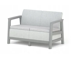 Keter Darza divans divvietigs Scandi Linea 2 Seater Sofa gaisi peleks/tumsa terauda peleks ()