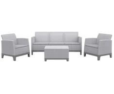 Keter Darza mebelu komplekts Scandi Forma 3 Seater Set gaisi peleks/tumsa terauda peleks ()