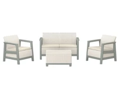 Keter Darza mebelu komplekts Scandi Linea 2 Seater Set olu peleks/salvijzala akmens toni ()