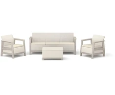 Keter Darza mebelu komplekts Scandi Linea 3 Seater Set olu peleks/gaisi bess ()
