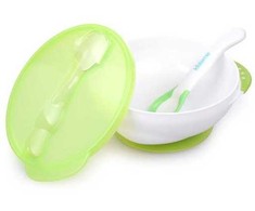 Homla Kidsme bowl with suction cup lid and thermo spoon Lime from 9 months 9832LI