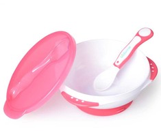 Homla Kidsme bowl with suction cup lid and thermo spoon Lavender from 9 months 9832LA