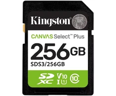 Atminties kortelė „Kingston Technology“ 256 GB SDXC Canvas Select Plus Gen3 150 MB/s C10 UHS-I U1 V10 atmintis