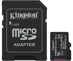 Kingston Canvas Select Plus 1 TB Micro SDXC memory card juodas UHS-I U3 Class 10 V30