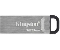 Kingston USB Flash Drive DataTraveler Kyson 128 GB USB 3.2 Gen 1 Juodas/Pilkas
