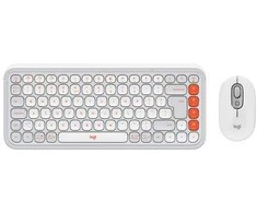 Klaviatūra LOGITECH POP ICON COMBO - OFF Baltas - US INT'L - BT - INTNL-973