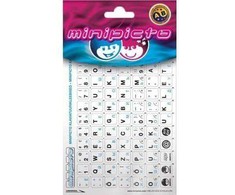 Kolm Lovi Minipicto Minipikto klaviatūros lipdukai EST/RUS, balti/matiniai (KB-UNI-RU02-WHT)