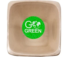 Gogreen Composable cane bowls 1300ml square 5 pieces/ 0 16kg