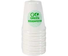 Gogreen Kompostējamās cukurniedru glāzes 250ml 10 gab./ 0 09kg