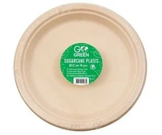 Gogreen Compostable sugar cane plates Go Žalias