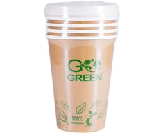 Gogreen Kompostējamie ēdienu trauki ar vāciņiem Go Žalias 940ml 5gab./ 0 131kg